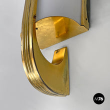 Load image into Gallery viewer, White plexiglass and brass wall lamp, 1950s