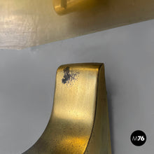 Load image into Gallery viewer, White plexiglass and brass wall lamp, 1950s