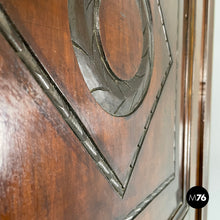 画像をギャラリービューアに読み込む, Two-door wooden wardrobe with decorations, early 1800s