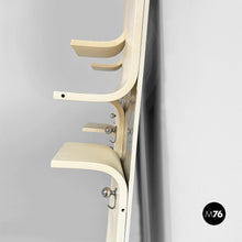 Charger l'image dans la galerie, Wall-mounted coat rack in wood and metal, 1970s