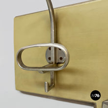 Carica l'immagine nel visualizzatore di Gallery, Wooden and metal wall coat rack, 1950s