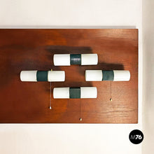 Load image into Gallery viewer, White opaline glass wall lamps, 1960s