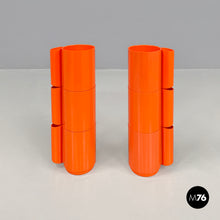 Load image into Gallery viewer, Orange plastic set of glasses and jug Orangeade by Jean Pierre Vitrac for Bourbon, 1970s