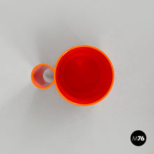 Load image into Gallery viewer, Orange plastic set of glasses and jug Orangeade by Jean Pierre Vitrac for Bourbon, 1970s