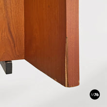 画像をギャラリービューアに読み込む, Wood and black metal wall wardrobe, 1960s