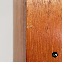 画像をギャラリービューアに読み込む, Wood and black metal wall wardrobe, 1960s