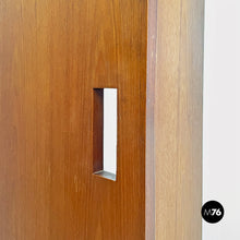 画像をギャラリービューアに読み込む, Wood and black metal wall wardrobe, 1960s