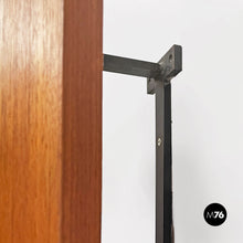 画像をギャラリービューアに読み込む, Wood and black metal wall wardrobe, 1960s