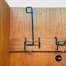 画像をギャラリービューアに読み込む, Wood and black metal wall wardrobe, 1960s