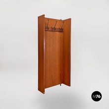 画像をギャラリービューアに読み込む, Wood and black metal wall wardrobe, 1960s