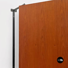 画像をギャラリービューアに読み込む, Wood and black metal wall wardrobe, 1960s
