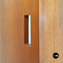 画像をギャラリービューアに読み込む, Wood and black metal wall wardrobe, 1960s