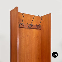 画像をギャラリービューアに読み込む, Wood and black metal wall wardrobe, 1960s