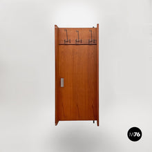 画像をギャラリービューアに読み込む, Wood and black metal wall wardrobe, 1960s