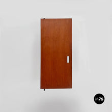 画像をギャラリービューアに読み込む, Wood and black metal wall wardrobe, 1960s
