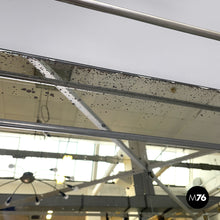 Load image into Gallery viewer, Aluminum wall coat rack with mirror, 1940s