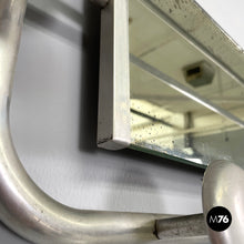 Load image into Gallery viewer, Aluminum wall coat rack with mirror, 1940s