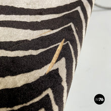 画像をギャラリービューアに読み込む, Headboard and case with zebra fabric by Randall, 1980s