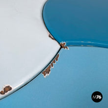 Carica l'immagine nel visualizzatore di Gallery, Blue and light blue enamel wrought iron coffee table, 1950s
