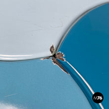 Carica l'immagine nel visualizzatore di Gallery, Blue and light blue enamel wrought iron coffee table, 1950s