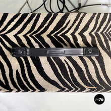 画像をギャラリービューアに読み込む, Headboard and case with zebra fabric by Randall, 1980s