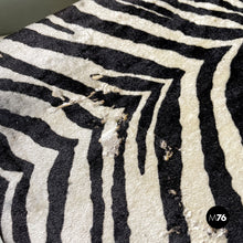 画像をギャラリービューアに読み込む, Headboard and case with zebra fabric by Randall, 1980s