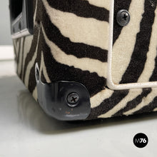 画像をギャラリービューアに読み込む, Headboard and case with zebra fabric by Randall, 1980s