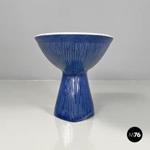 Carica l'immagine nel visualizzatore di Gallery, Blue ceramic bidet by Antonia Campi for Richard Ginori, 1970s