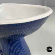 Carica l'immagine nel visualizzatore di Gallery, Blue ceramic bidet by Antonia Campi for Richard Ginori, 1970s