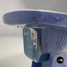 Carica l'immagine nel visualizzatore di Gallery, Blue ceramic bidet by Antonia Campi for Richard Ginori, 1970s