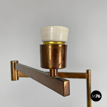 Charger l'image dans la galerie, Brass floor lamp with adjustable arm, 1940s