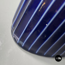 画像をギャラリービューアに読み込む, Bidet in white ceramic with blue enamel, 1970s