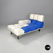 画像をギャラリービューアに読み込む, Padded chaise longue with blue and white cubes by Arflex, 1990s