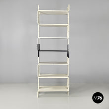 画像をギャラリービューアに読み込む, Modular black and white wooden bookcase, 1980s