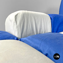画像をギャラリービューアに読み込む, Padded chaise longue with blue and white cubes by Arflex, 1990s