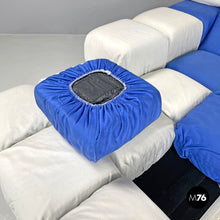 画像をギャラリービューアに読み込む, Padded chaise longue with blue and white cubes by Arflex, 1990s