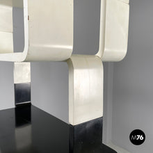 画像をギャラリービューアに読み込む, Modular black and white wooden bookcase, 1980s