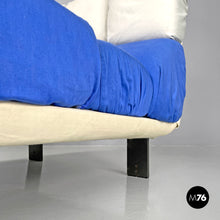 画像をギャラリービューアに読み込む, Padded chaise longue with blue and white cubes by Arflex, 1990s