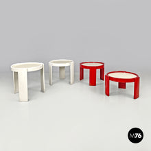 Load image into Gallery viewer, Stackable red and white wood coffee table 780/783 by Gianfranco Frattini for Cassina, 1970s