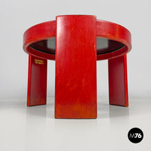 Load image into Gallery viewer, Stackable red and white wood coffee table 780/783 by Gianfranco Frattini for Cassina, 1970s