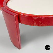 Load image into Gallery viewer, Stackable red and white wood coffee table 780/783 by Gianfranco Frattini for Cassina, 1970s