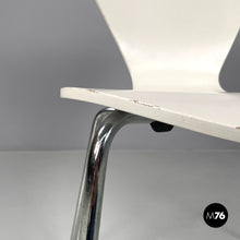 画像をギャラリービューアに読み込む, white wood curved chairs, 1970s