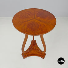 画像をギャラリービューアに読み込む, Wooden round pedestals in Biedermeier style, early 1800s
