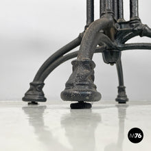 Carica l'immagine nel visualizzatore di Gallery, Black cast iron and wooden top bar table, 1990s