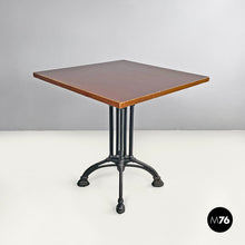 Carica l'immagine nel visualizzatore di Gallery, Black cast iron and wooden top bar table, 1990s