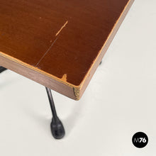 Carica l'immagine nel visualizzatore di Gallery, Black cast iron and wooden top bar table, 1990s