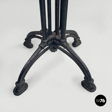 Carica l'immagine nel visualizzatore di Gallery, Black cast iron and wooden top bar table, 1990s