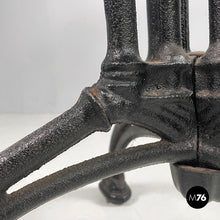 Carica l'immagine nel visualizzatore di Gallery, Black cast iron and wooden top bar table, 1990s