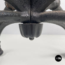 Carica l'immagine nel visualizzatore di Gallery, Black cast iron and wooden top bar table, 1990s