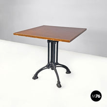 将图片加载到图库查看器,Black cast iron and wooden top bar tables, 1990s